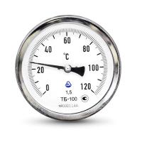 Термометр біметалічний ТБ-100-100 0+120°C кл.т.1,5 осьовий