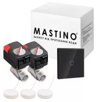 Система захисту від протікання води Mastino TS2 1/2 чорний (2 крани, 3 датчика)